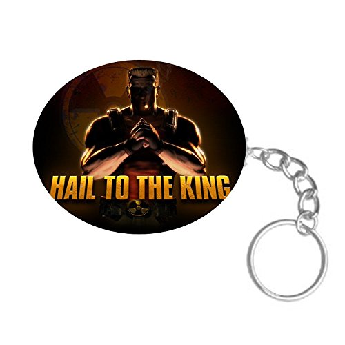 ShopTwiz Hail to The King Printed Wooden (Oval Shape) Keyring