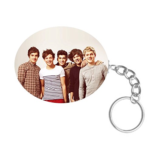 ShopTwiz One Direction Printed Wooden (Oval Shape) Keyring