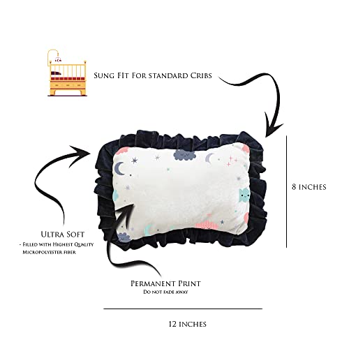 Prints and Cuts Beautiful Day Infants Head Shape Ultra Soft Pillow for Kids/Toddler/Baby (0-2 Years)