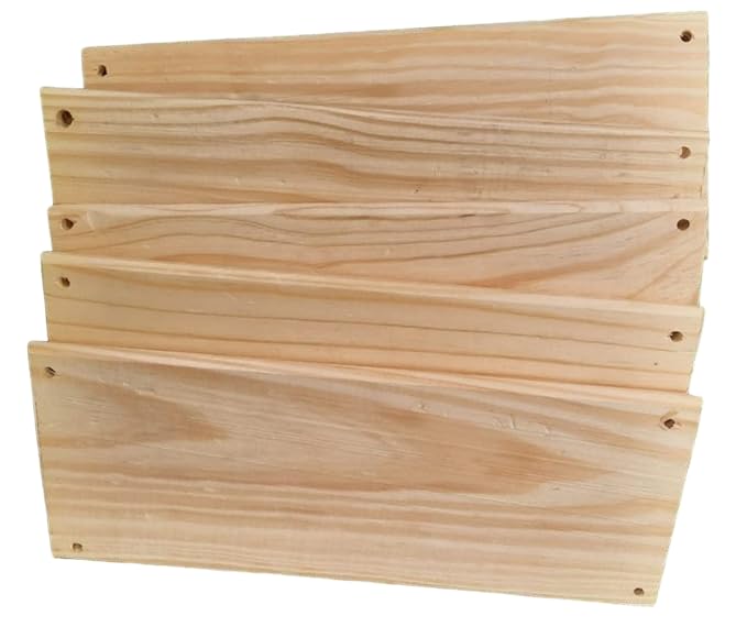 ShopTwiz Pinewood Plank for Macrame Products | Rectangle Wooden Plank for Crafting | Solid and Natural Wooden Plank | DIY | Pack of 4Pcs