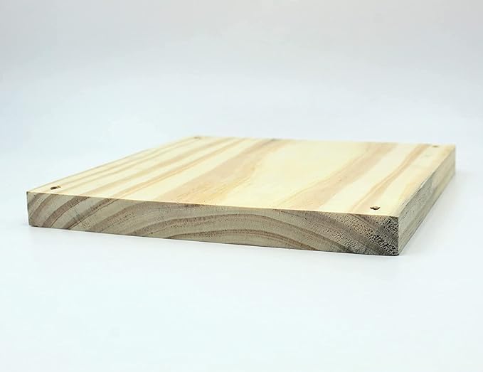 ShopTwiz Natural Pine Wood Plank Pack of 5pc | Solid Hardwood Square Shape | for Wall Hanger Plank for DIY, Art and Craft & More