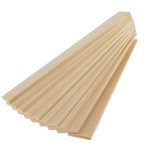 ShopTwiz Natural Pine Wood Rectangle Board Panel for Arts Craft Set of 20