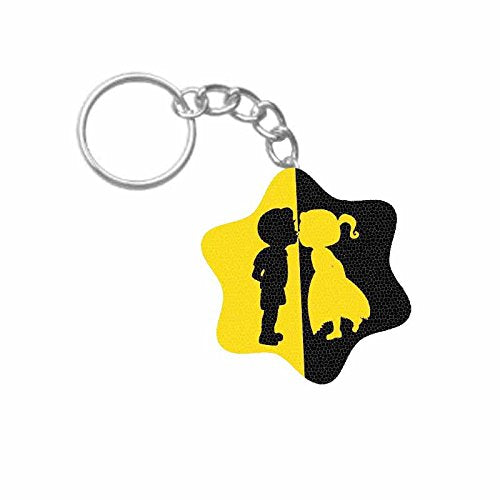 ShopTwiz Ishq Wala Love Printed Wooden (Hexagon) Keyring