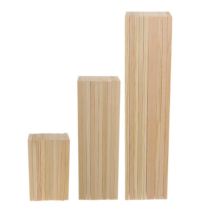 ShopTwiz 10 Pieces Natural Pine Wood Rectangle Board Panel for Arts Craft