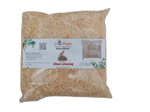 ShopTwiz Wood Shaving Bedding for Mouse, Birds, Snake, Turtle, and Other Reptiles Dustless