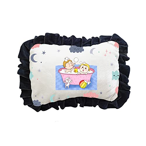 Prints and Cuts Dream Bathing Infants Head Shape Ultra Soft Pillow for Kids/Toddler/Baby (0-2 Years)