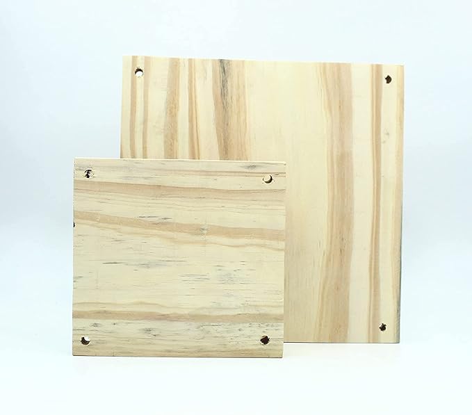 ShopTwiz Natural Pine Wood Plank Pack of 5pc | Solid Hardwood Square Shape | for Wall Hanger Plank for DIY, Art and Craft & More
