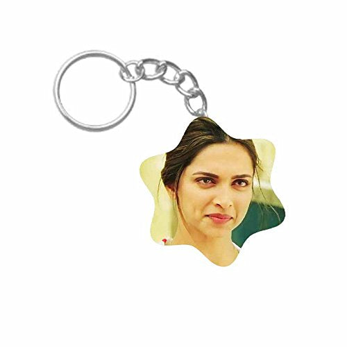 ShopTwiz Deepika Printed Wooden (Hexagon) Keyring