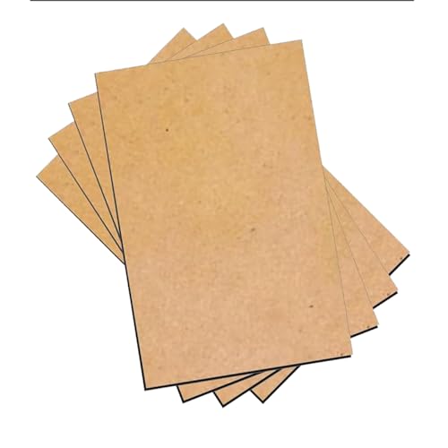 ShopTwiz MDF Wooden Plates Coasters for DIY Craft, Mandala Art, Resin Art, Painting, Decoration Craft Kit (4 pcs)