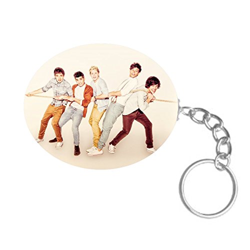 ShopTwiz One Direction Printed Wooden (Oval Shape) Keyring