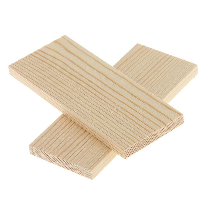 ShopTwiz 10 Pieces Natural Pine Wood Rectangle Board Panel for Arts Craft