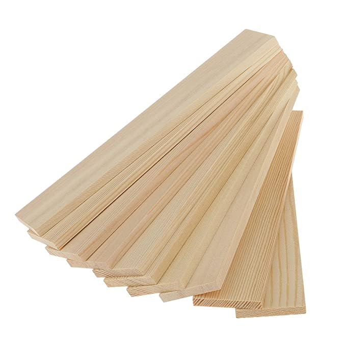 ShopTwiz 10 Pieces Natural Pine Wood Rectangle Board Panel for Arts Craft