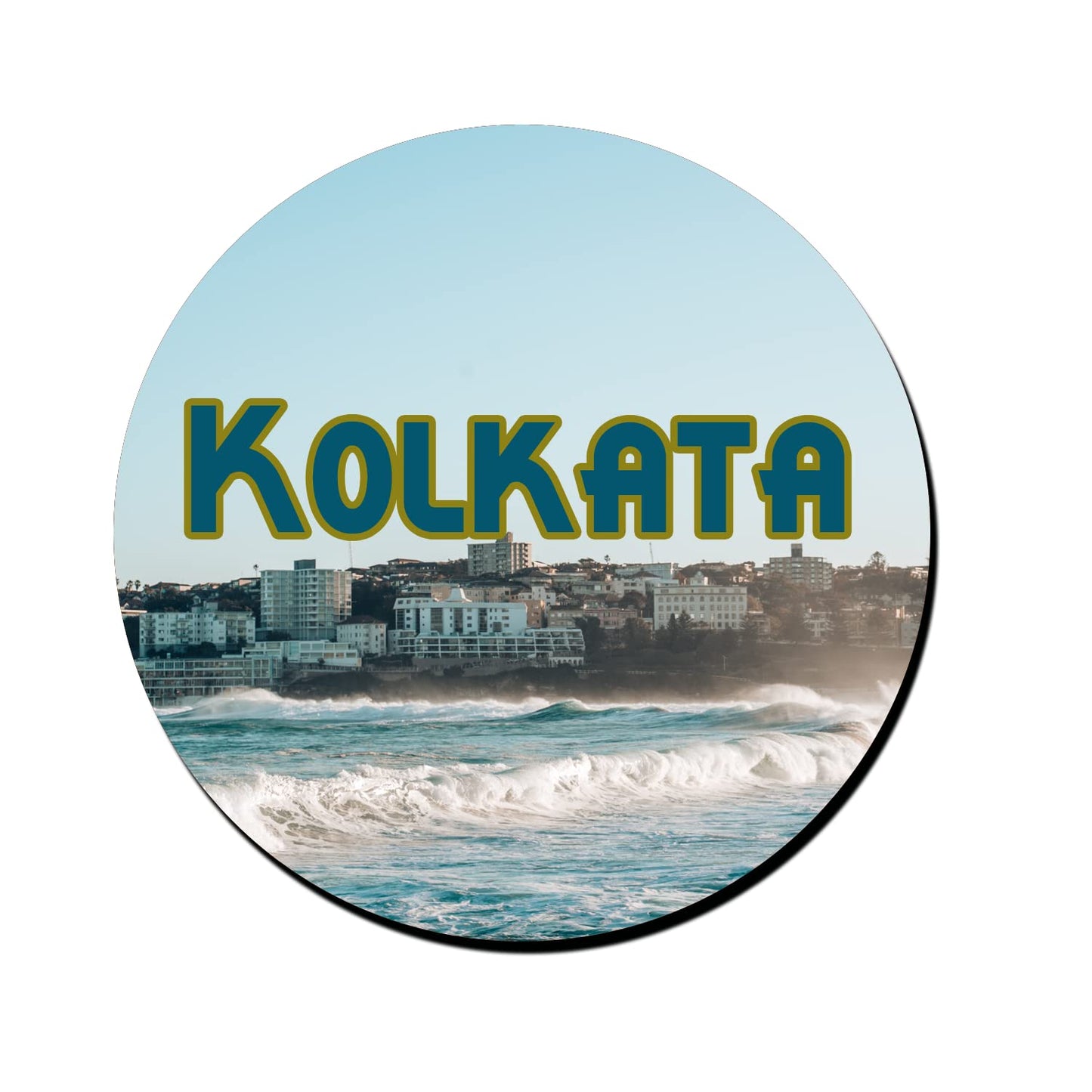 ShopTwiz Kolkata City Decorative Large Fridge Magnet