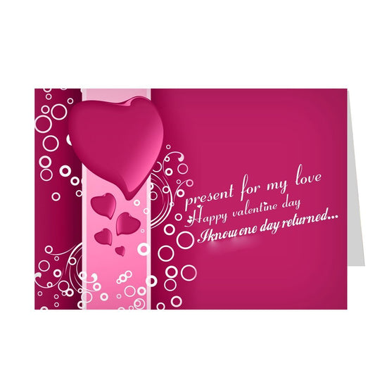 ShopTwiz Happy Valentine Day Printed Greeting Card
