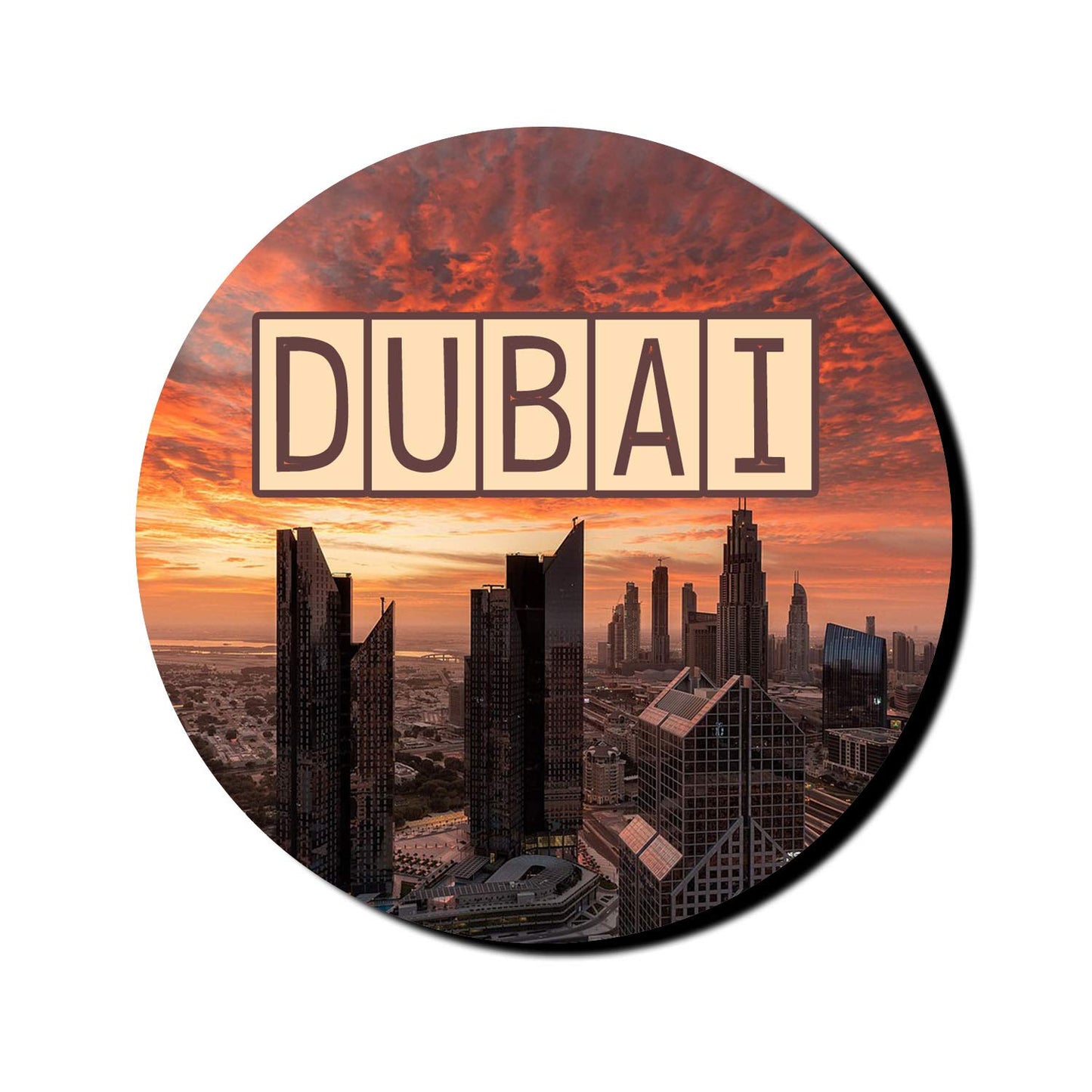 Turnhover Dubai Fridge Magnet (Multicolour)