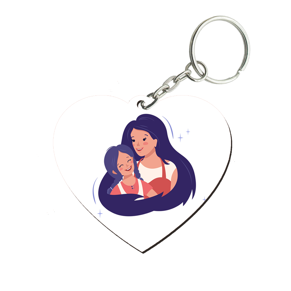 Happy Mothers Day Heart Keyring