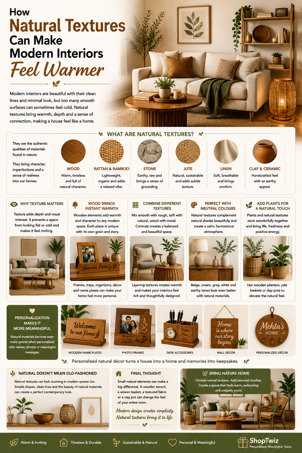 How Natural Textures Can Make Modern Interiors Feel Warme