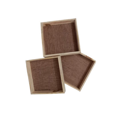 ShopTwiz 3pc Combo Wooden Tray Ideal for Gift Packing