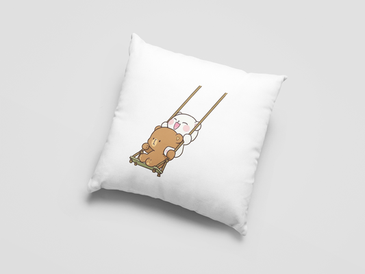 Mocha Bear  Printed Cushion