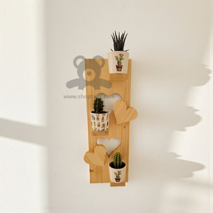 ShopTwiz Wooden Rectangle Pot Stand