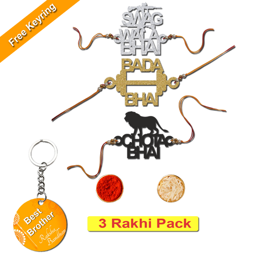 Combo Rakhi Set with Free Keychain for Rakshabandhan (Chota Bhai )