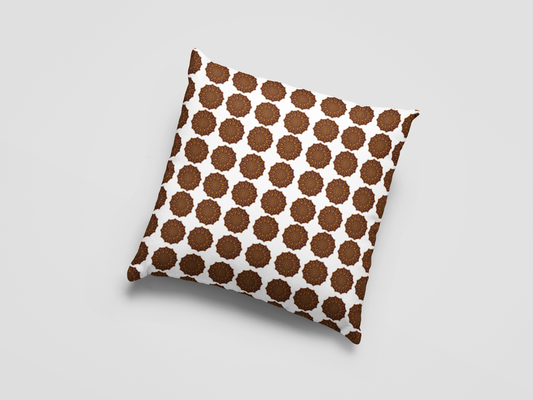 Printed Ethnic Cushion Cover with Filler Included ( 12 inch x 12 inch )