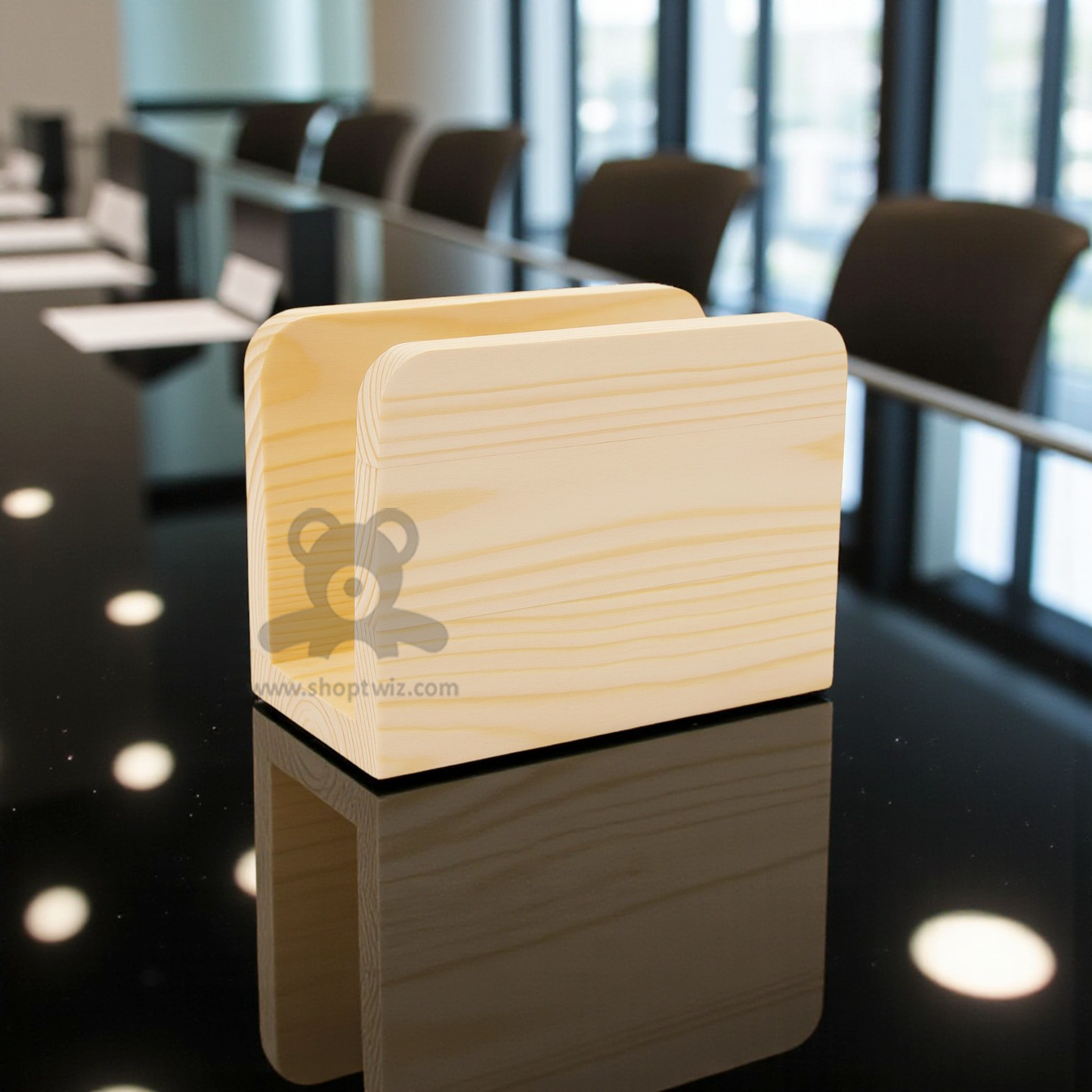 ShopTwiz Customized Wooden Stand – Personalize with Logo or Name | Elegant Corporate Gift