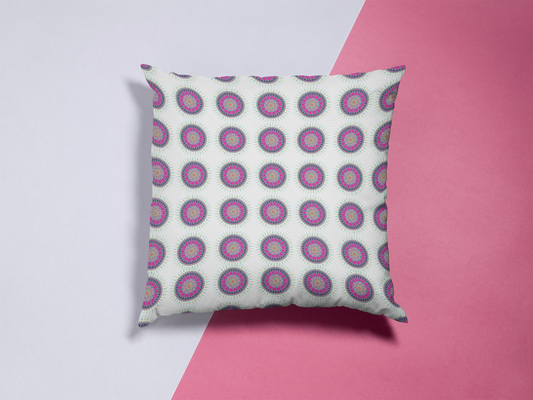 Printed Ethnic Cushion Cover with Filler Included ( 12 inch x 12 inch )