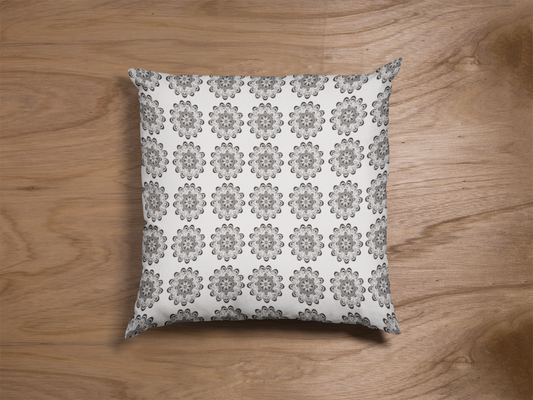 Printed Ethnic Cushion Cover with Filler Included ( 12 inch x 12 inch )