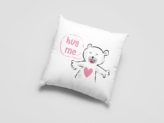 Mocha Bear Printed Cushion