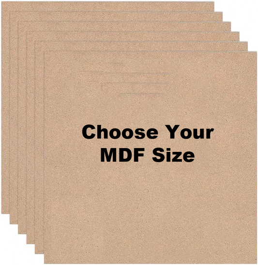 ShopTwiz 6 Piece MDF Boards for Art and Craft, Wood MDF Sheets for Craft Work, DIY MDF Cutouts