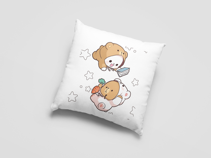 Mocha Bear  Printed Cushion