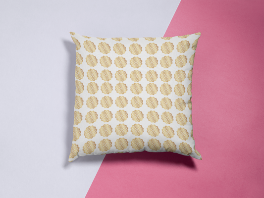 Printed Ethnic Cushion Cover with Filler Included ( 12 inch x 12 inch )