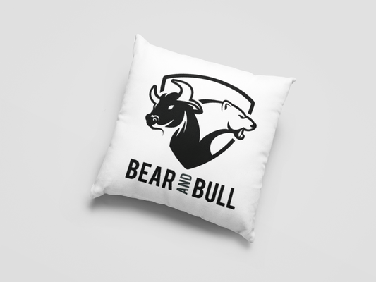 Bull And  Bear Printed Cushion