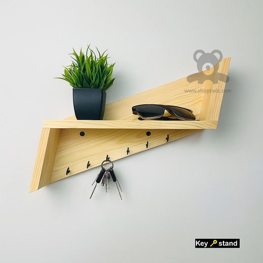 ShopTwiz Wooden Wall Hanger and Pot Stand