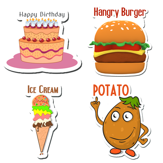 ShopTwiz Happy Birthday  Baby/Kids Learning Fridge Magnet and Door Magnets (Set of 4 Magnets)
