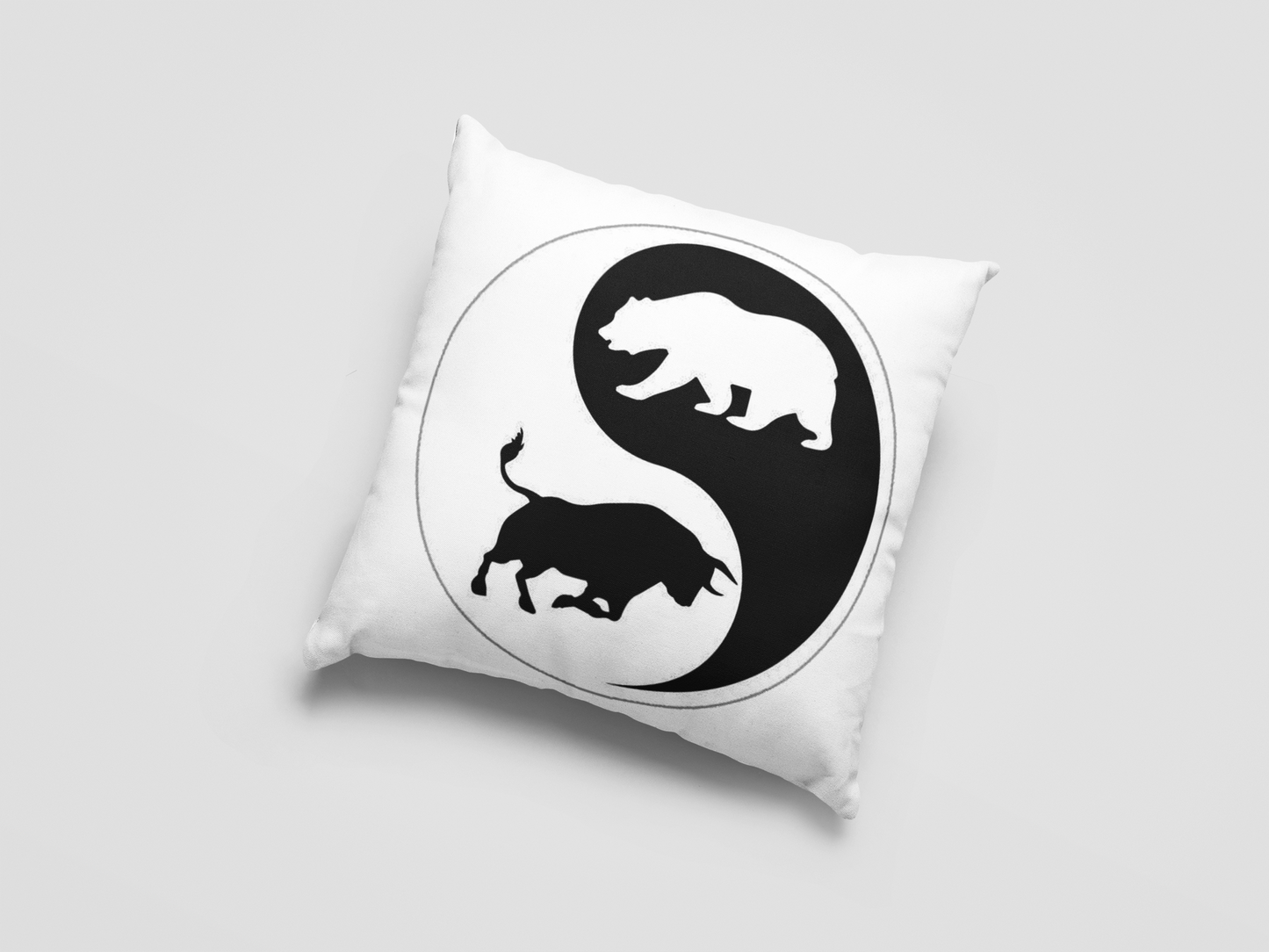 Bull Vs Bear Printed Cushion
