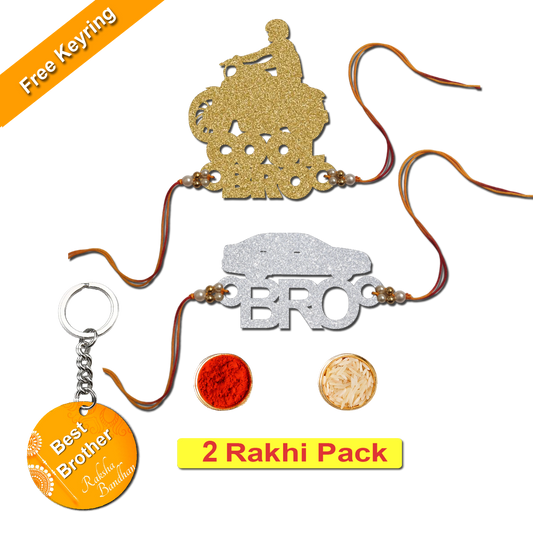 Combo Rakhi Set with Free Keychain for Rakshabandhan (Cool Bro )