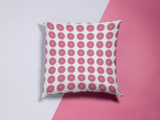 Printed Ethnic Cushion Cover with Filler Included ( 12 inch x 12 inch )