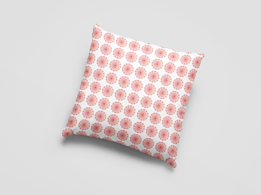 Printed Ethnic Cushion Cover with Filler Included ( 12 inch x 12 inch )