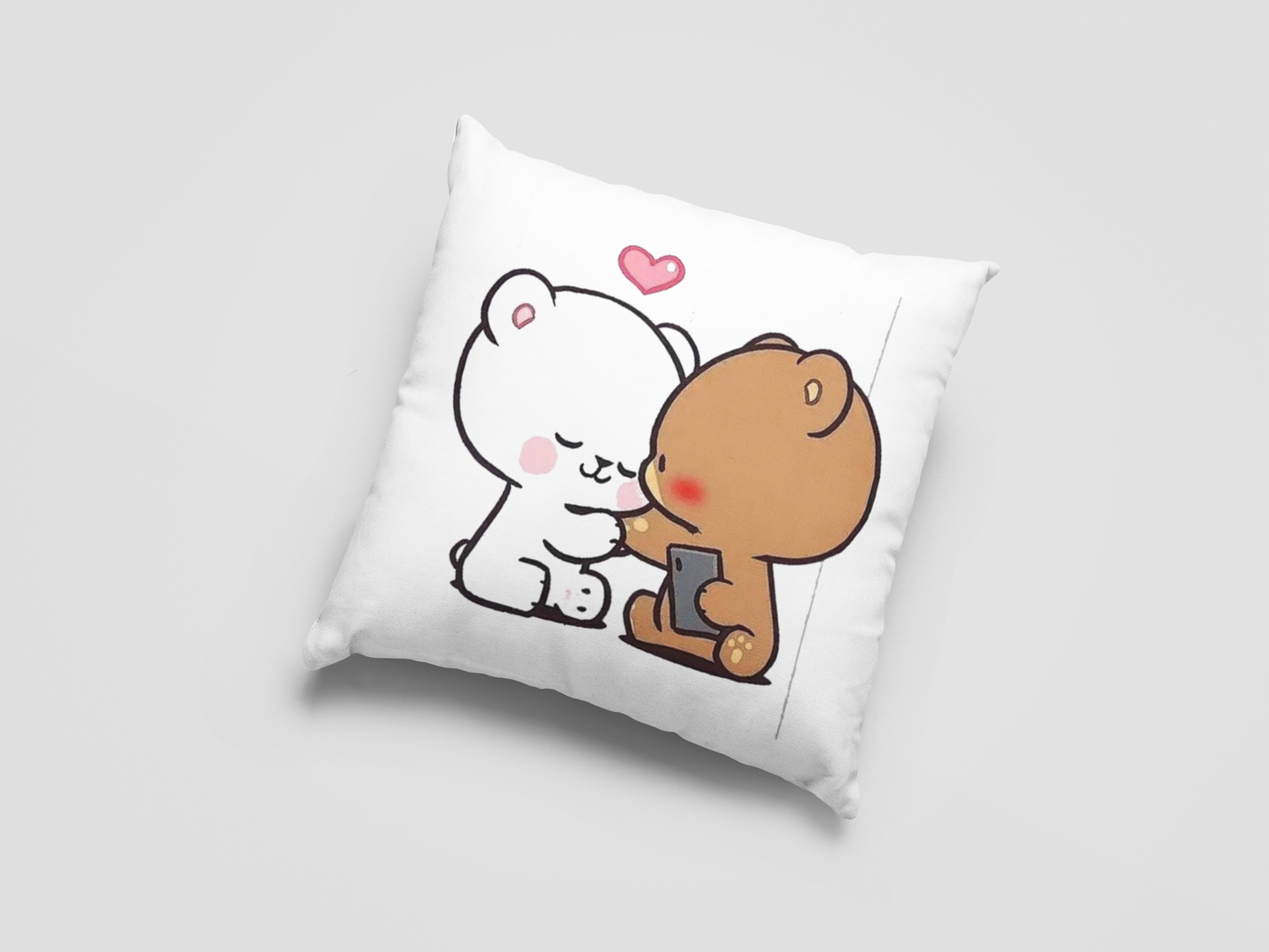 Mocha Bear  Printed Cushion