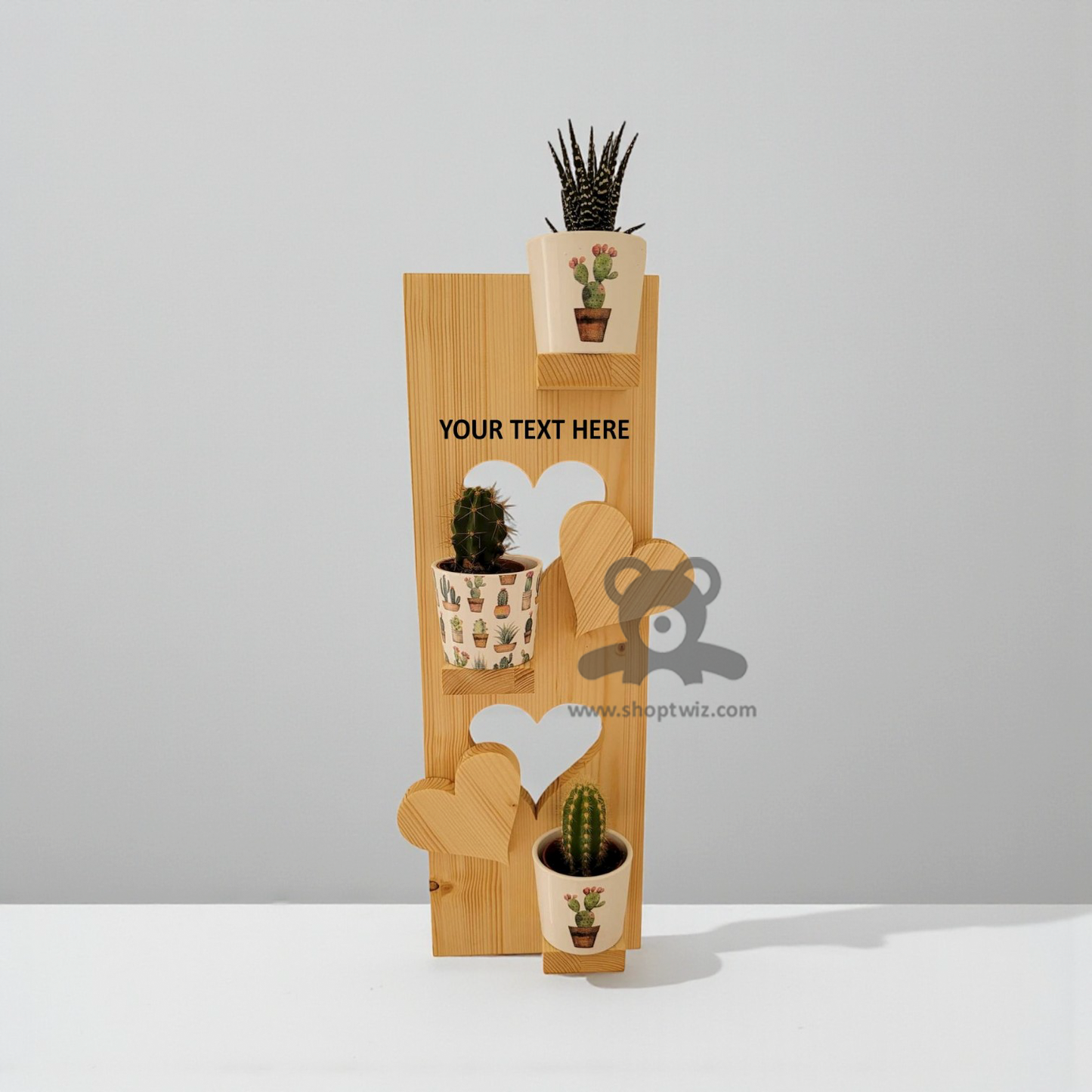 ShopTwiz Wooden Flower Pot Stand – Stylish Corporate Gift & Home Décor