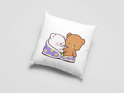 Mocha Bear Printed Cushion