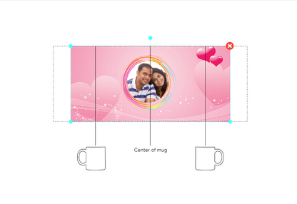 Customized Coffee Mug - Add Your Own Photo - Beautiful Pink Background