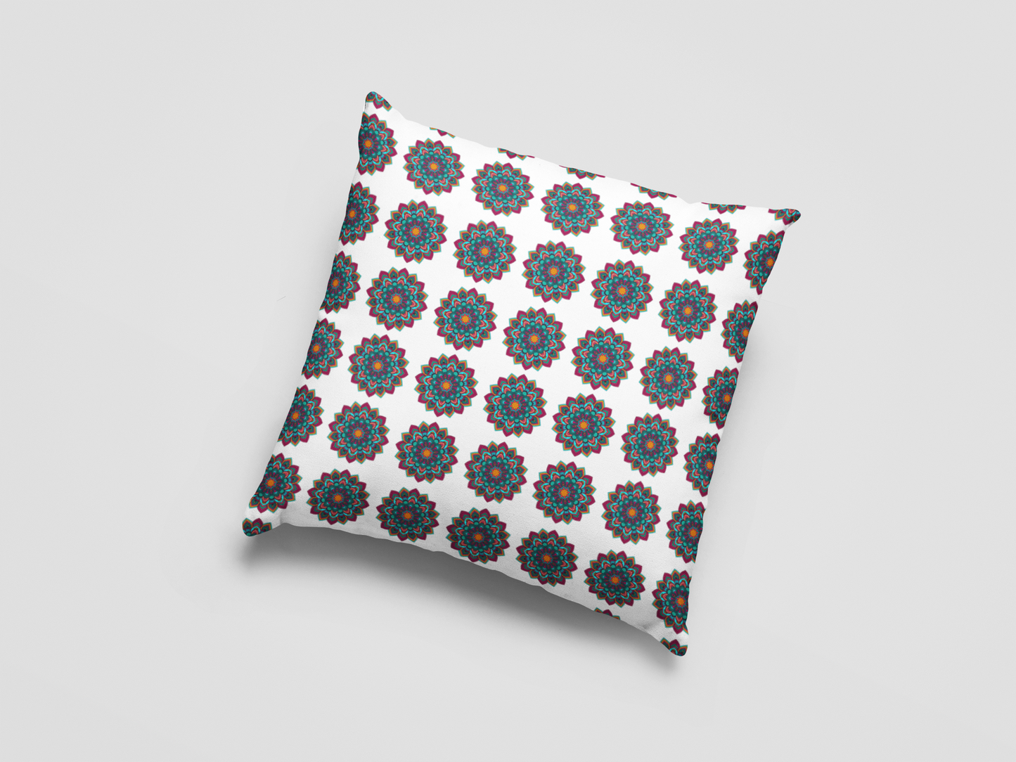 Printed Ethnic Cushion Cover with Filler Included ( 12 inch x 12 inch )