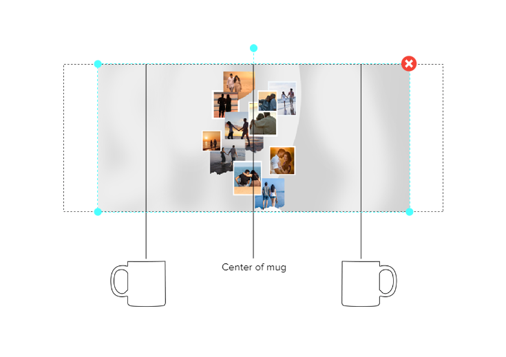 Customized Coffee Mug - Add Your Own Photo -10 Photo Frame Pattern