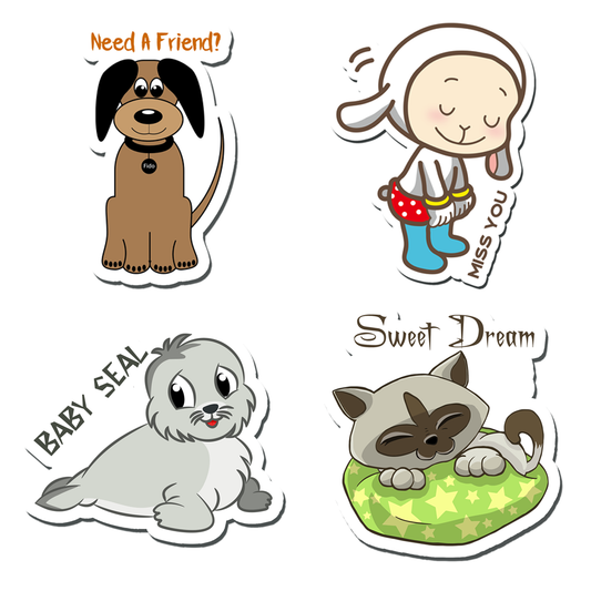 ShopTwiz Sweet Dreams Baby/Kids Learning Fridge Magnet and Door Magnets (Set of 4 Magnets)