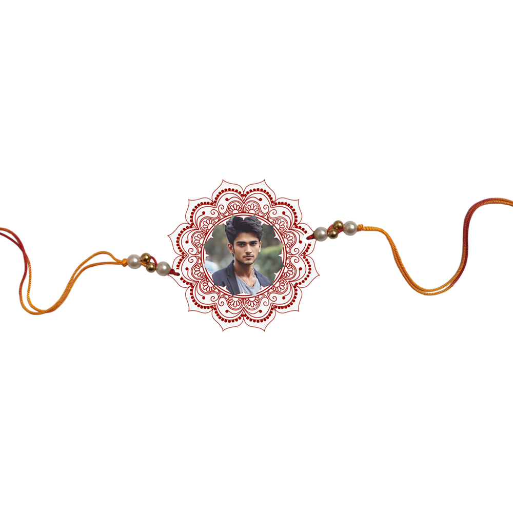 Photo Rakhi ( Customized / Personalized / I Love My Handsome  Brother / Photo Rakhi