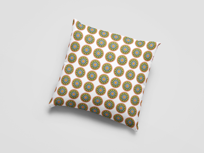 Printed Ethnic Cushion Cover with Filler Included ( 12 inch x 12 inch )