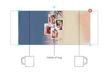 Customized Coffee Mug - Add Your Own Photo -4 Photo Frame Pattern